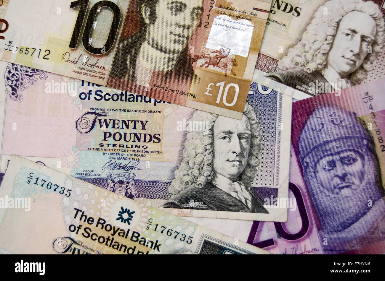 Scottish Banknotes Stock Photo