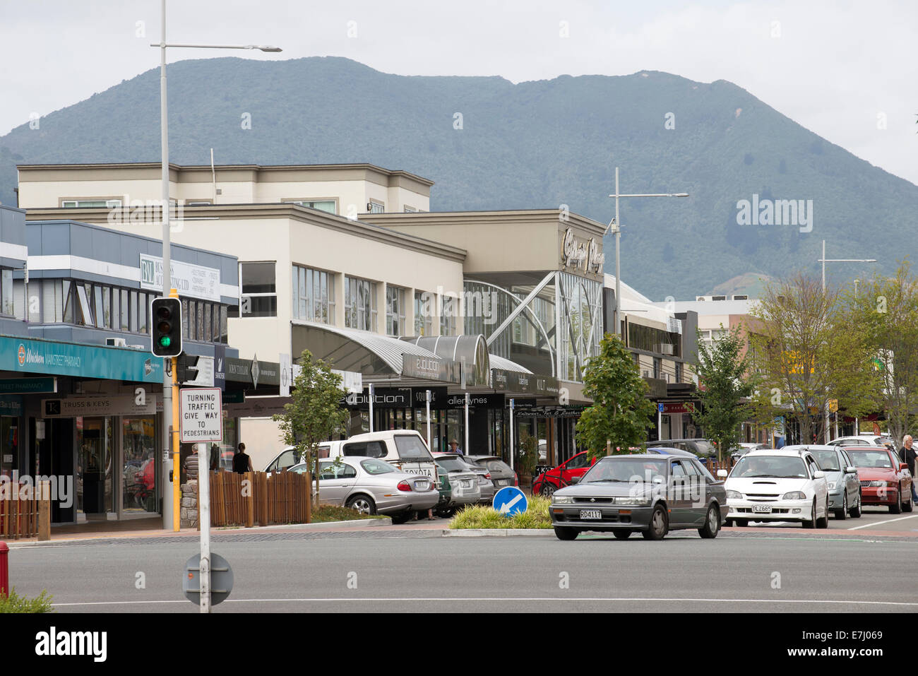 Main street in Taupo North Island New Zealand Stock Photo