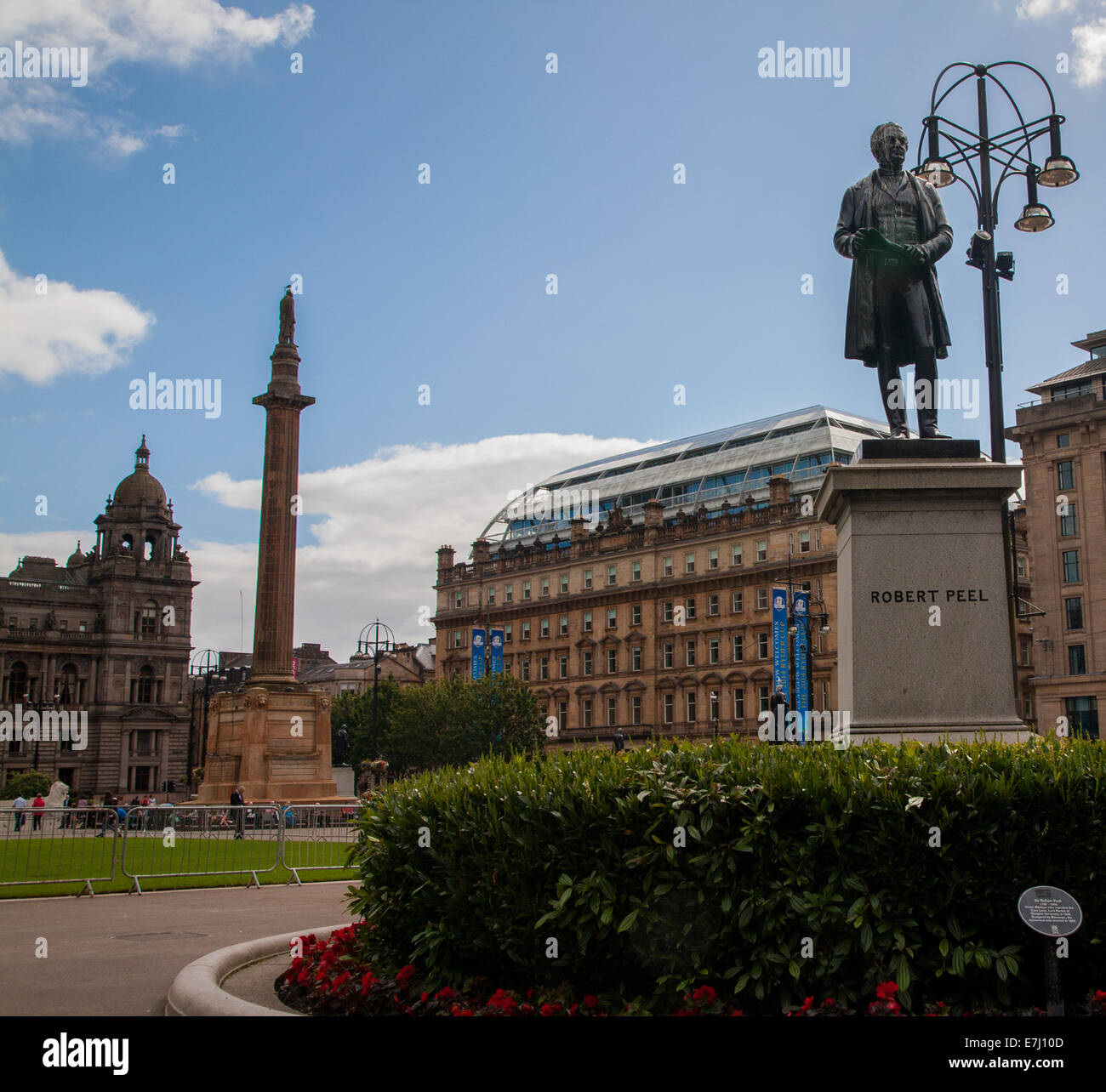 UK, Scotland, Glasgow, George Square, Facade of Glasgow City Chambers Stock Photo