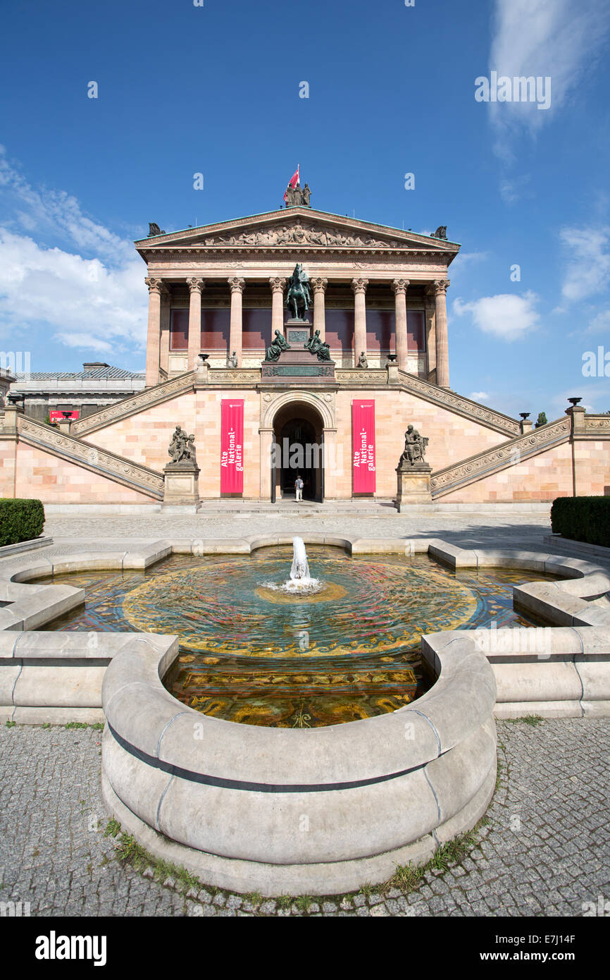 Museum Island,  The Old National Gallery in Berlin, Germany. (Alte Nationalgalerie) Stock Photo