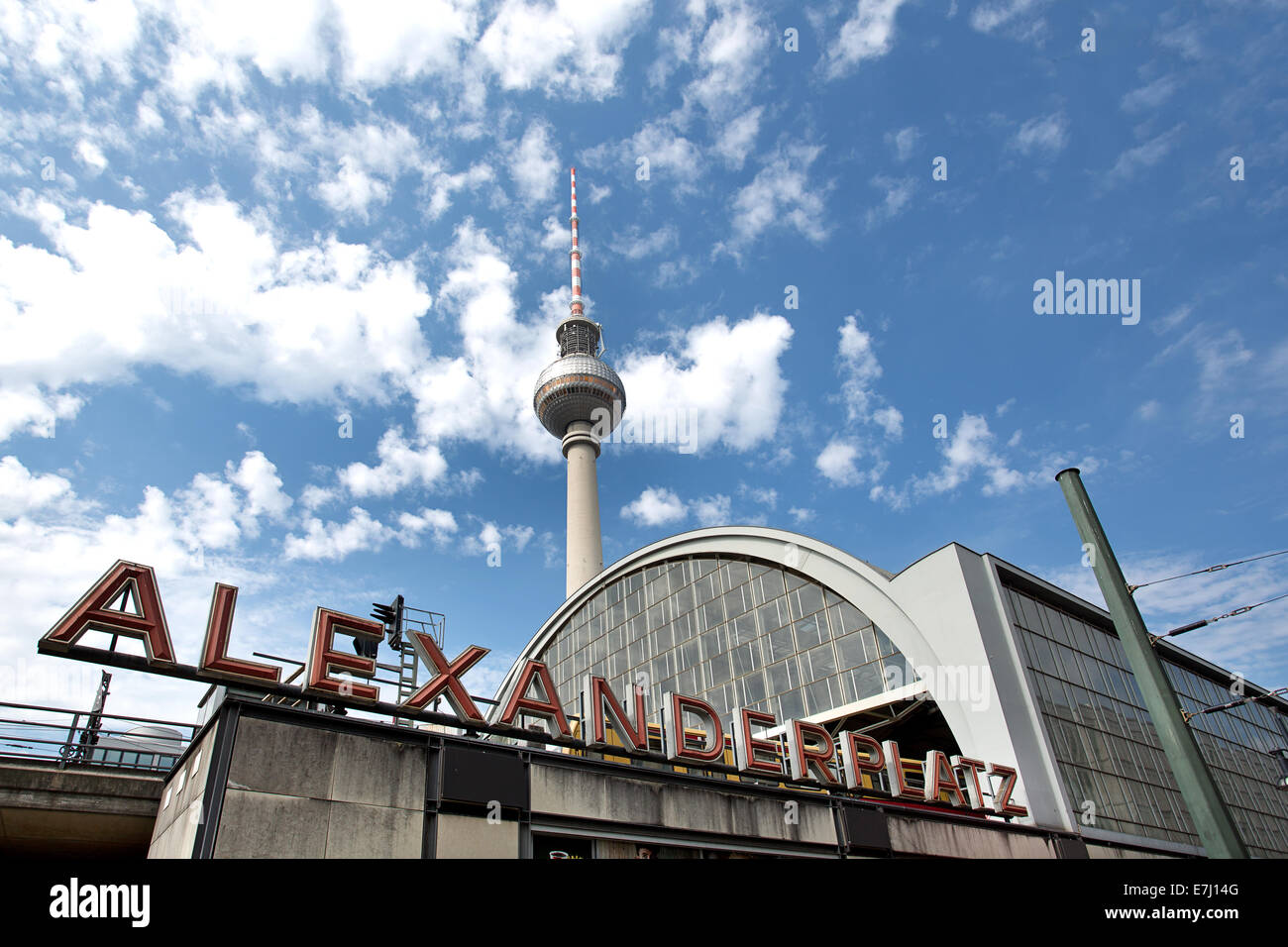 The Tv tower in Alexanderplatz, Berlin, Germany. Stock Photo