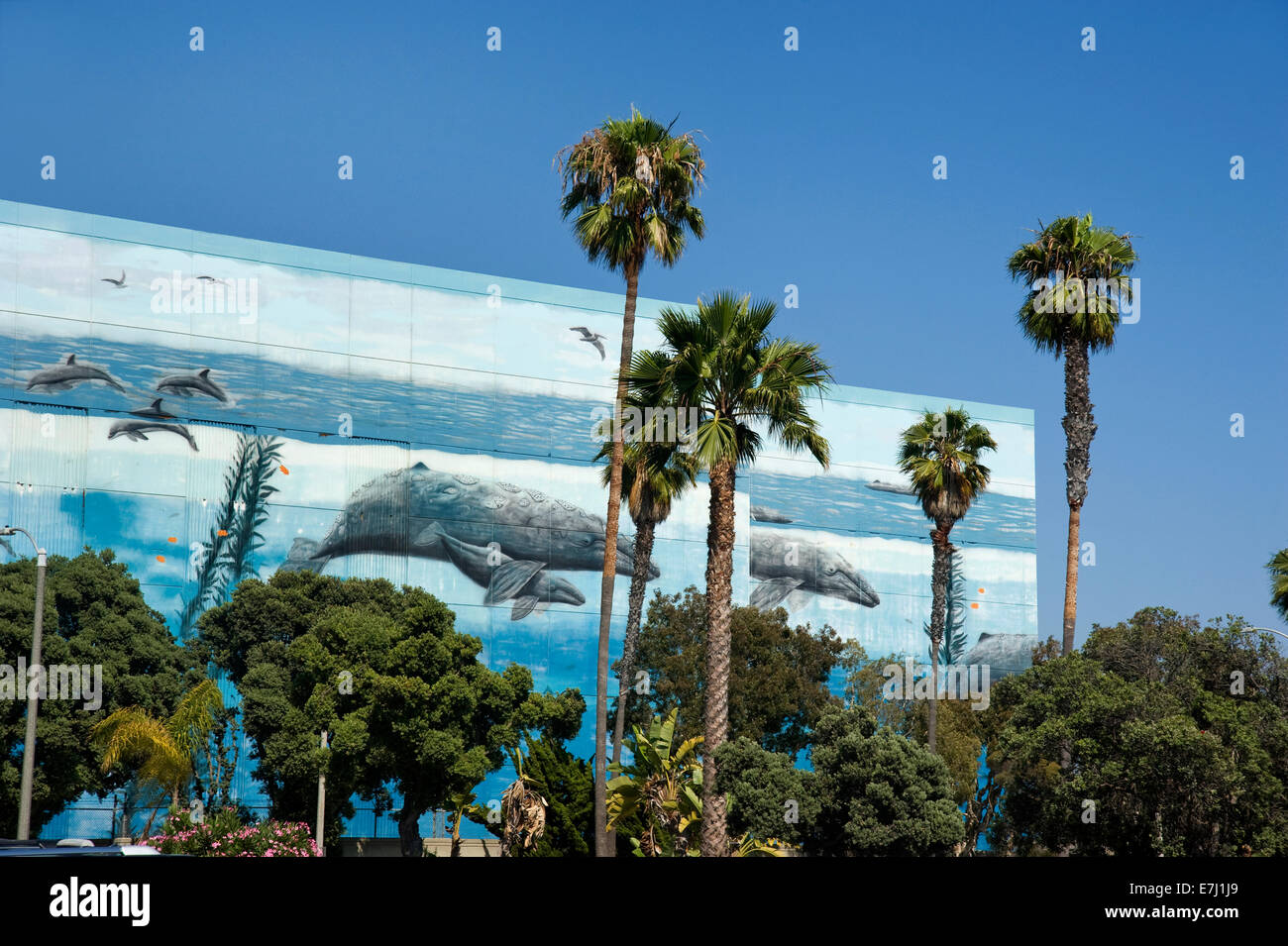 Whale mural in Redondo Beach Stock Photo