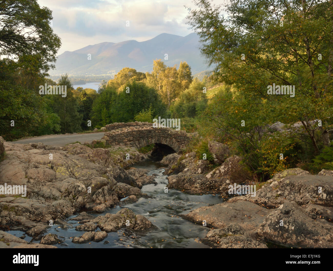 Ashness Bridge in Cumbria, UK Stock Photo