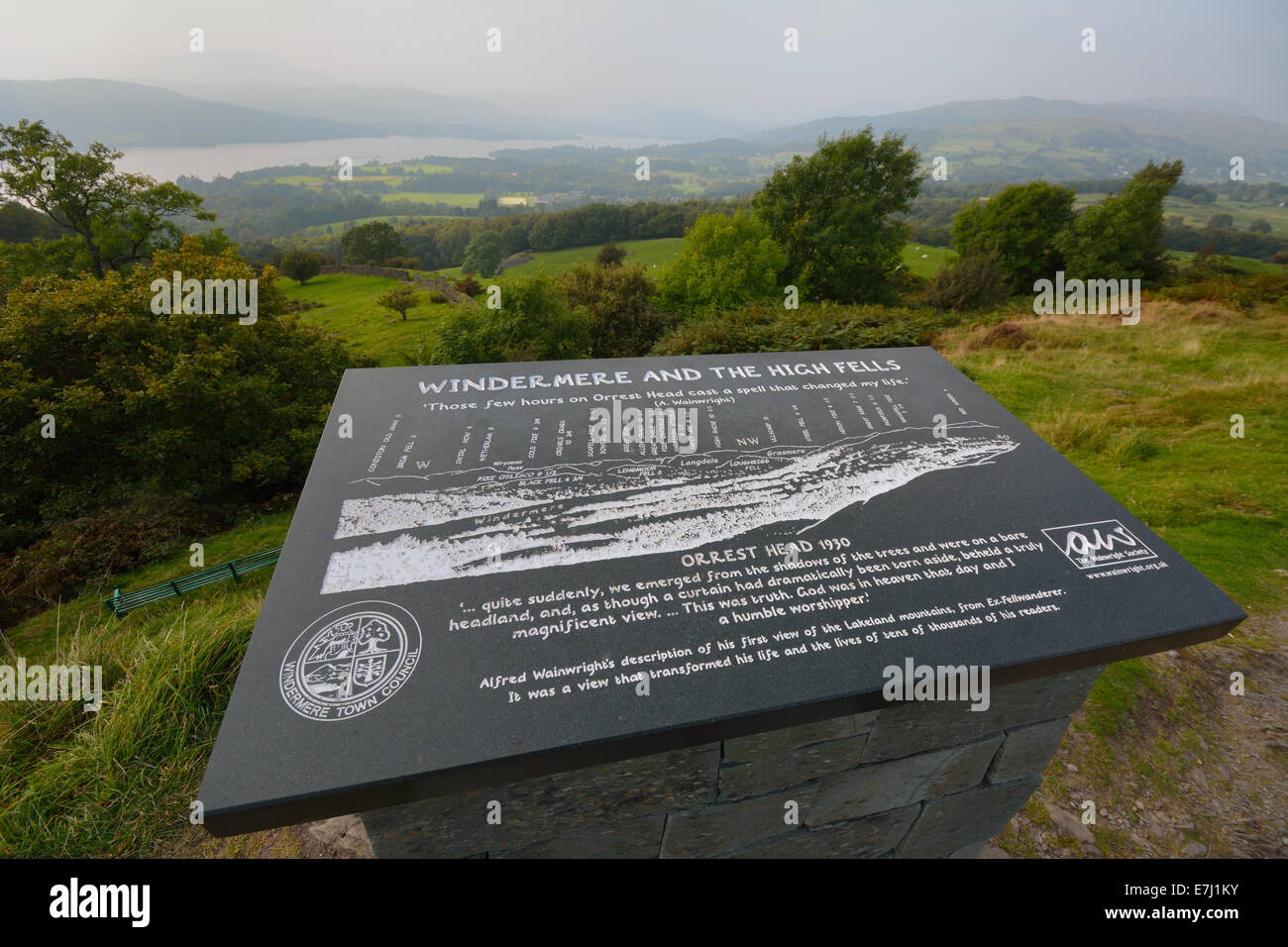 Orrest Head viewpoint, Windermere, Cumbria, UK Stock Photo Alamy