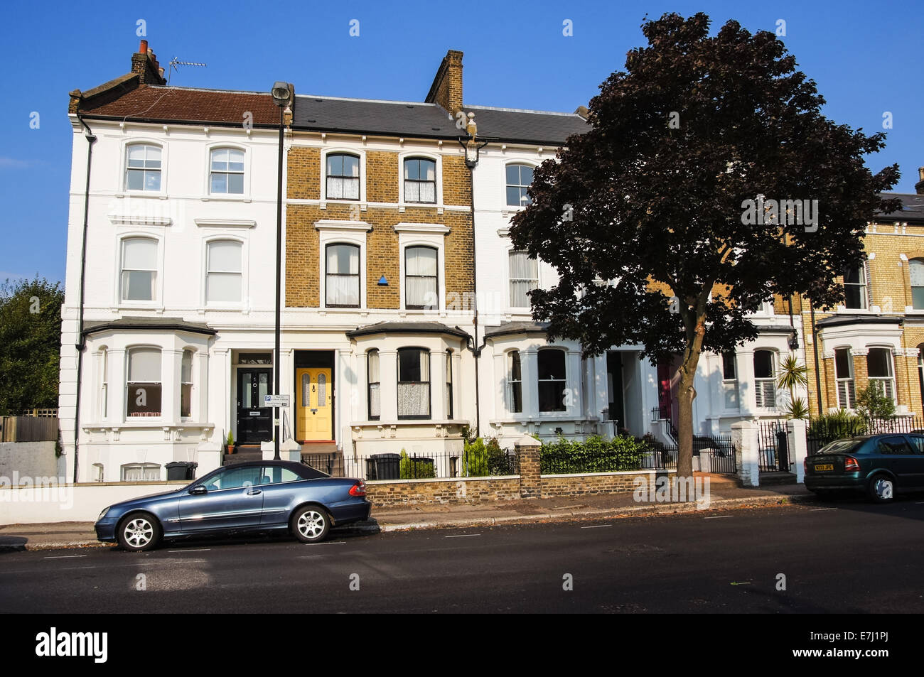 Terraced houses in South London England United Kingdom UK Stock Photo