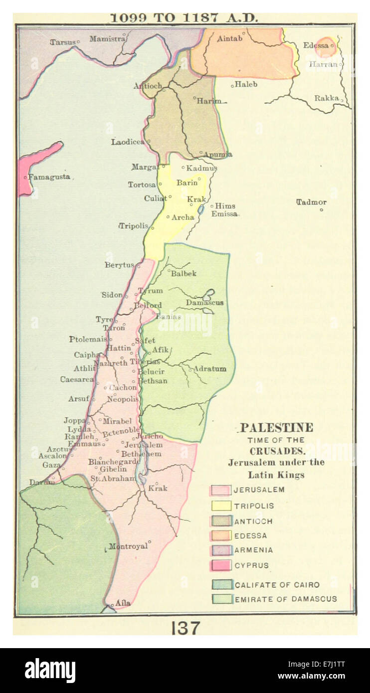 MACCOUN(1899) p213 1099 TO 1187 A.D. PALESTINE, TIME OF THE CRUSADES, JERUSALEM UNDER THE LATIN KINGS Stock Photo