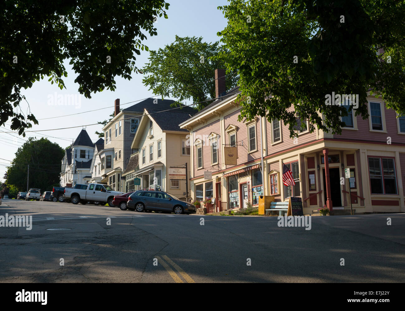 Street scene, Castine, Maine, Usa Stock Photo Alamy
