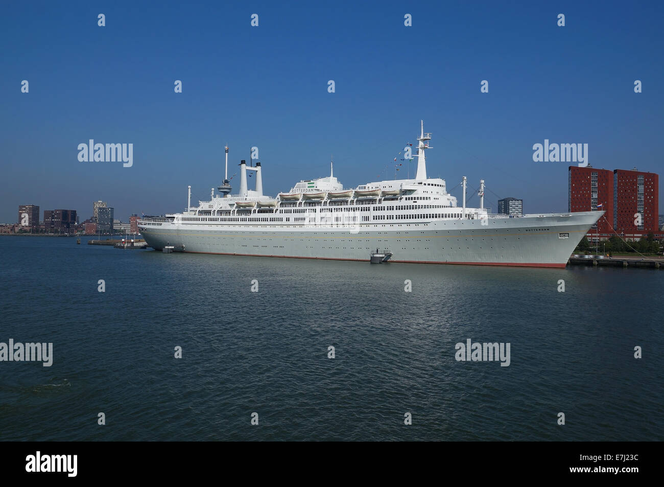 The retired SS Rotterdam now serves as a hotel, museum and tourist attraction. Stock Photo