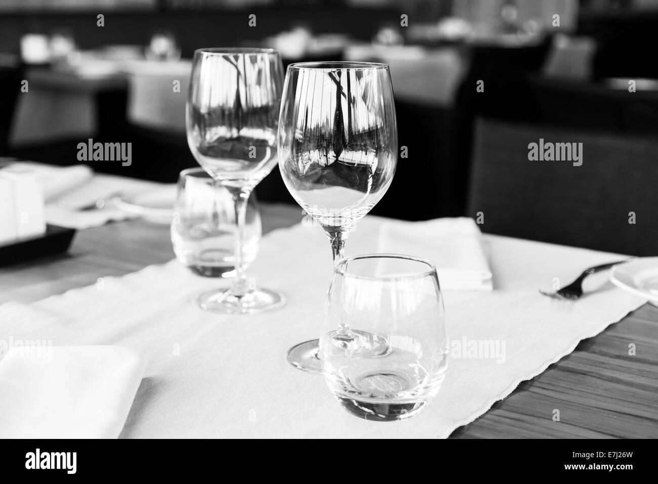 Elegant table set Stock Photo