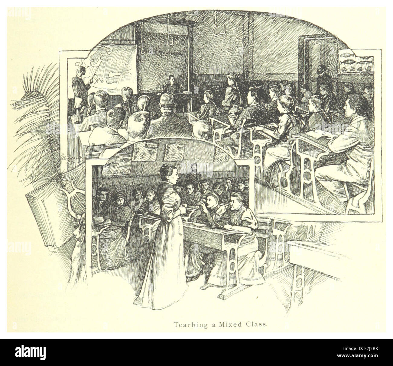 MECHELIN(1894) p237 Teaching a Mixed Class Stock Photo - Alamy
