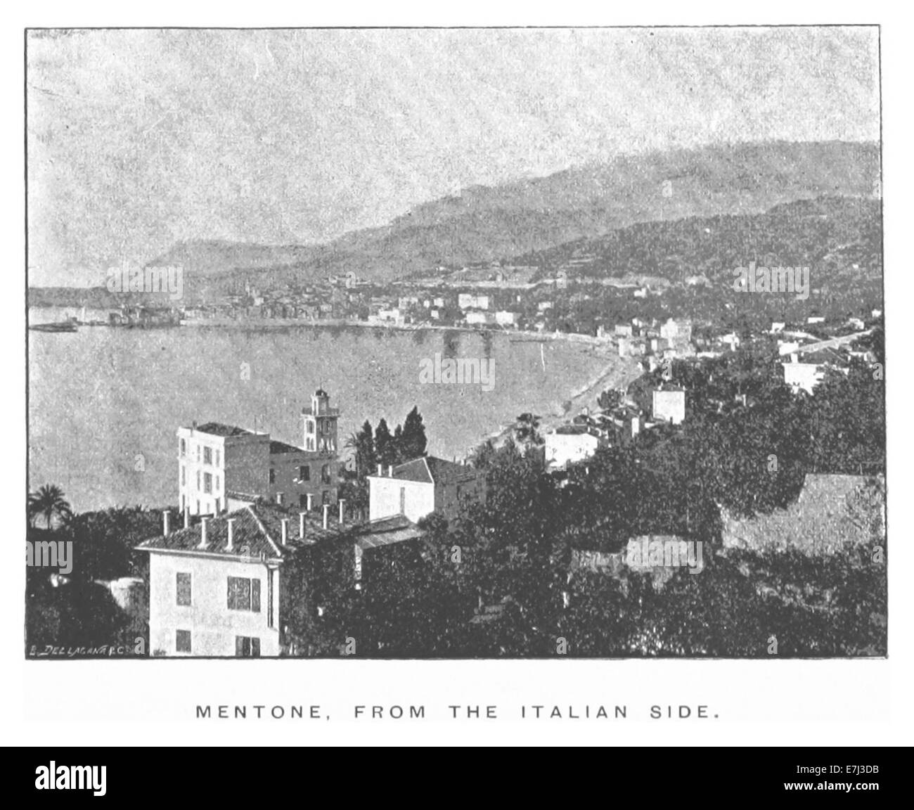 MonteCarlo(1891) p196 MENTONE, FROM THE ITALIAN SIDE Stock Photo Alamy