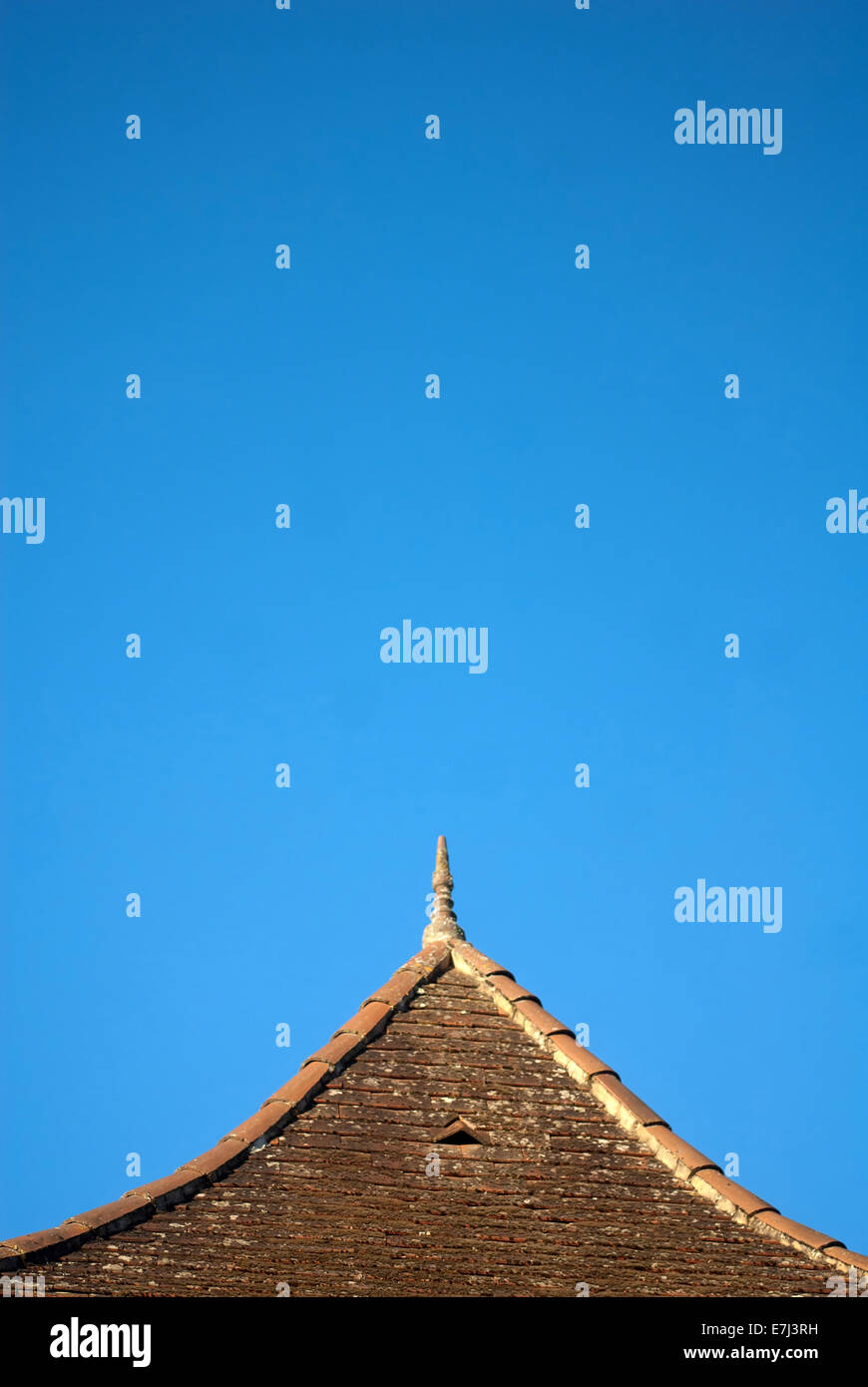 Typical traditional roof, Lot Valley, France Stock Photo