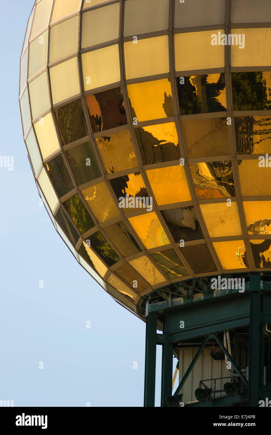 Detail of the Sunsphere located in Knoxville, TN USA Stock Photo