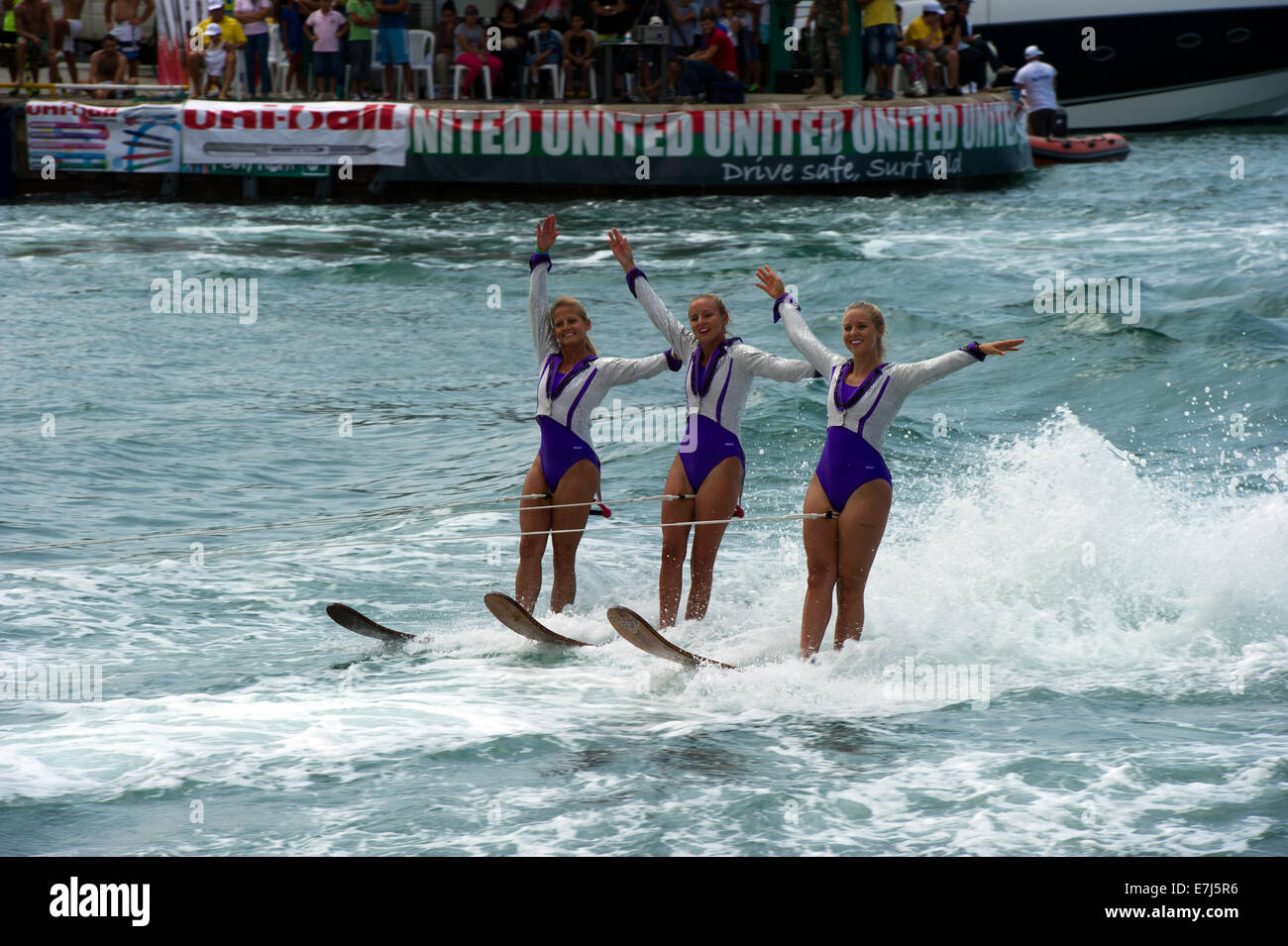 water ski show by Florida stars Beirut Lebanon Stock Photo Alamy