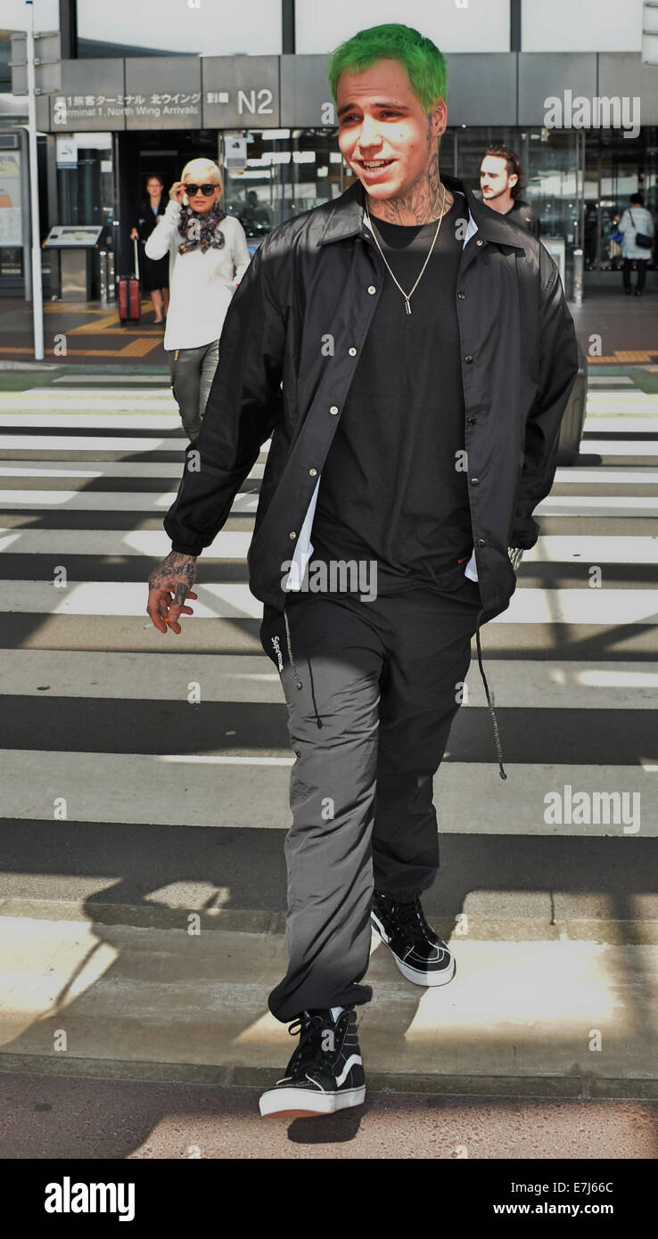 Tokyo, Japan. 19th Sep, 2014. Rapper Richard Hilfiger arrives at Narita ...