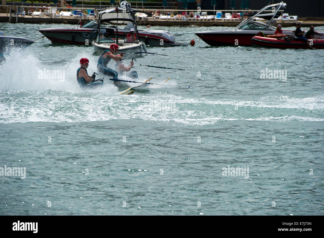 water ski show by Florida stars Beirut Lebanon Stock Photo Alamy