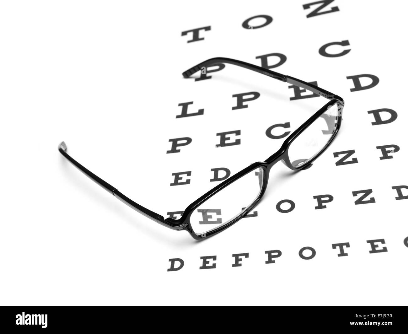 Eye test chart Black and White Stock Photos & Images Alamy