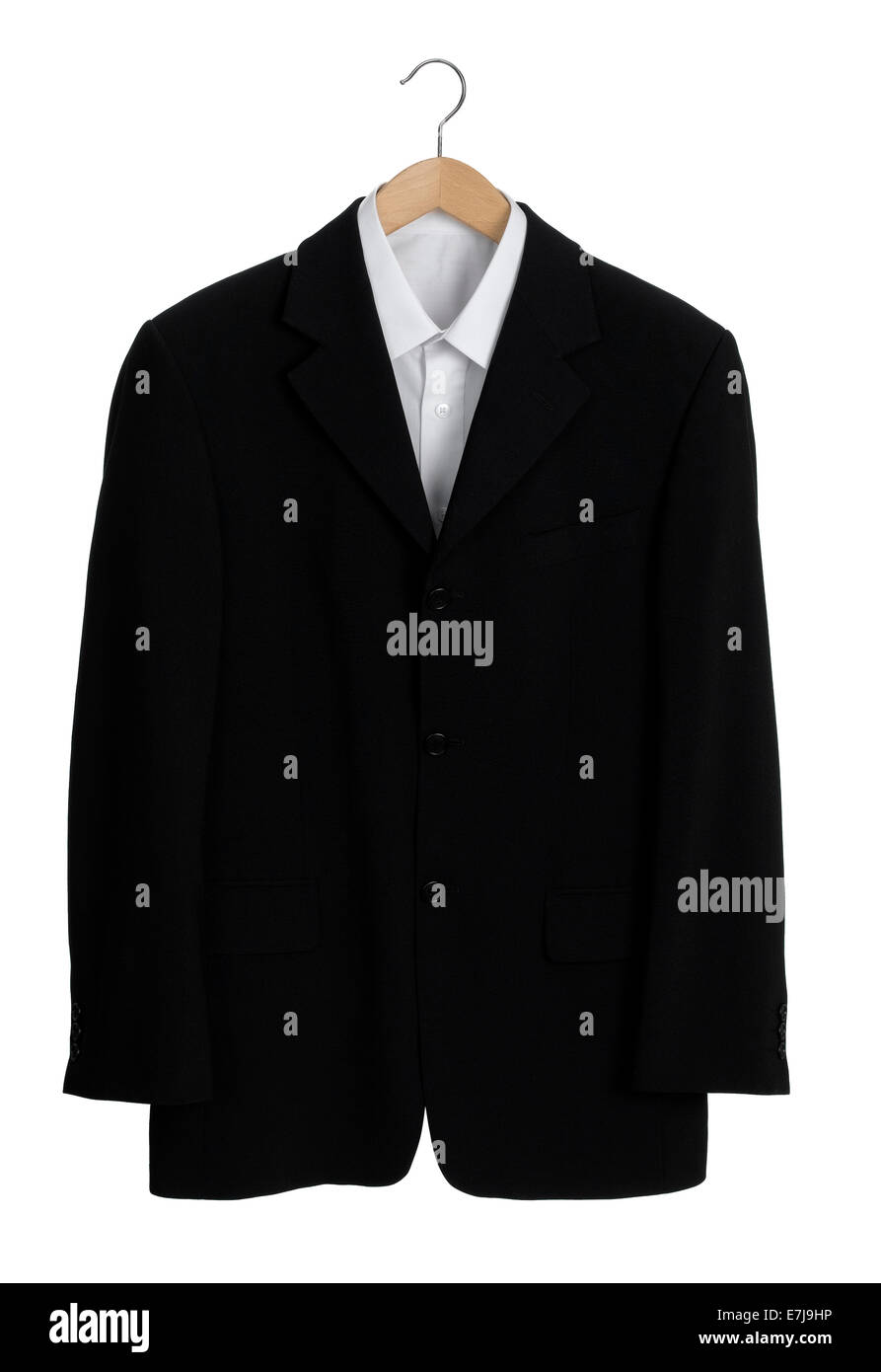 Isolated Black Suit Stock Photo