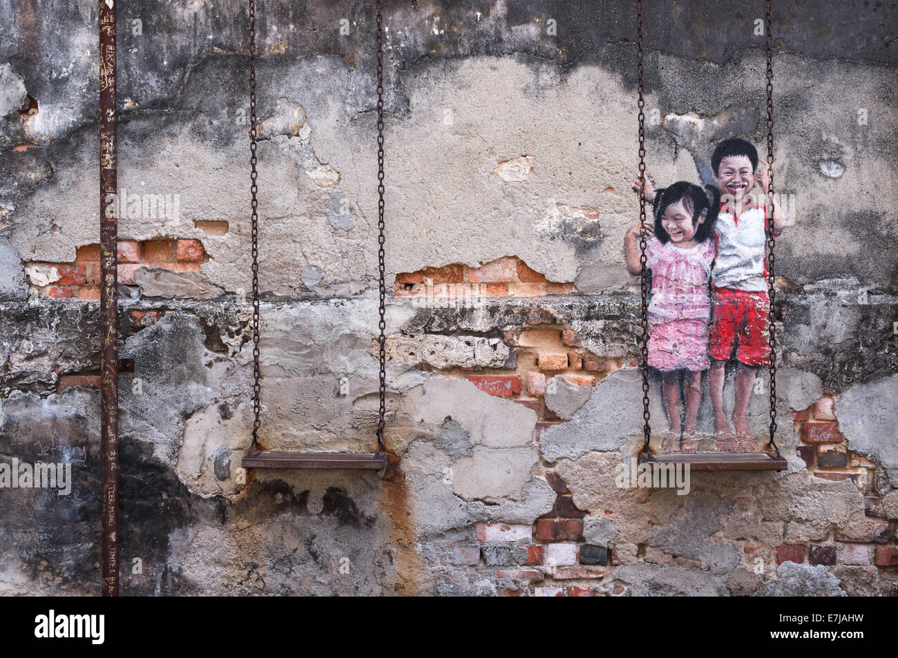 Georgetown, Malaysia - Street art of Penang Stock Photo