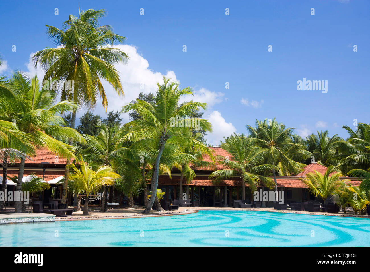 Beachcomber Hotel, Sainte Anne Resort and Spa with pool, Sainte Anne, Seychelles Stock Photo