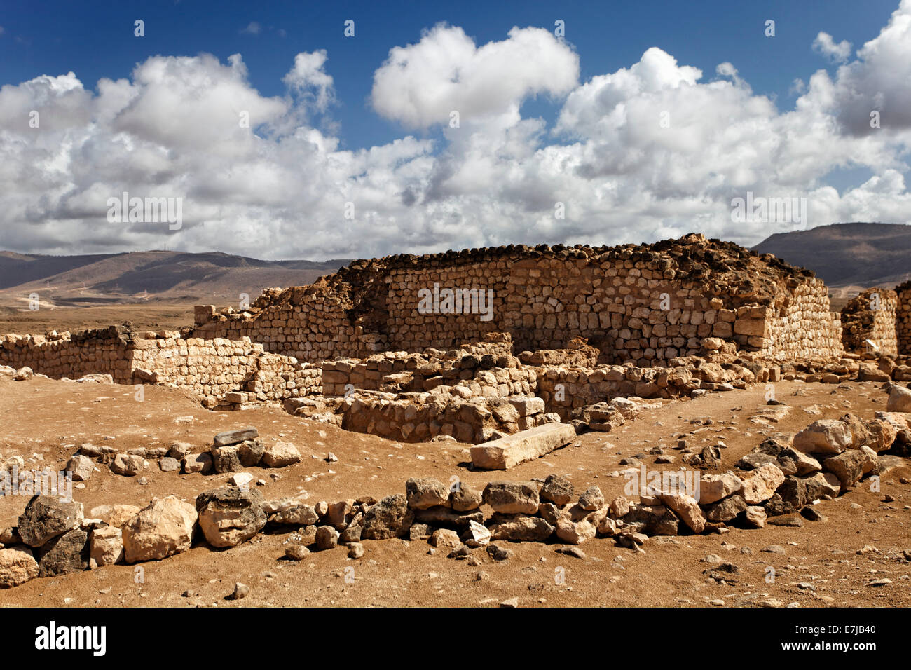 Khor Rori, ruins of an ancient South Arabian town, UNESCO World Cultural Heritage Site, mouth of Wadi Darbat Stock Photo