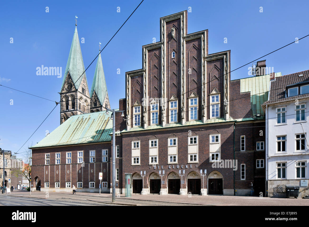 Die Glocke concert hall, Brick Expressionism, Bremen, Germany Stock Photo