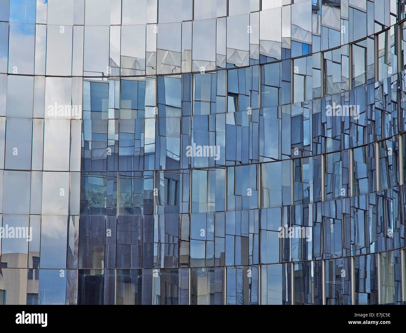 Switzerland, canton Zurich, Schwerzenbach, office building, block, facade, glass, modern, Stock Photo