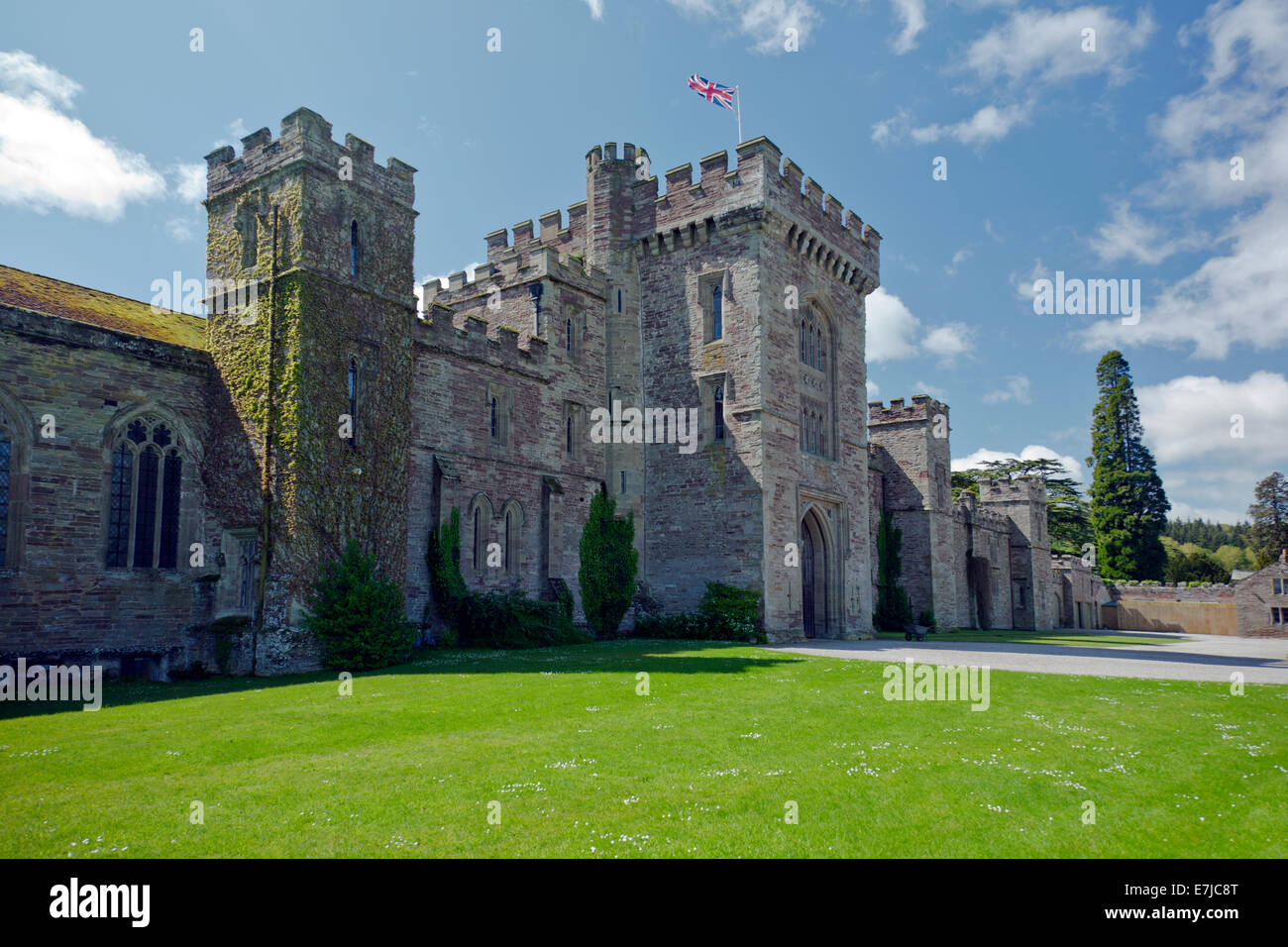 The gatehouse of 15th century Hampton Court Castle Herefordshire