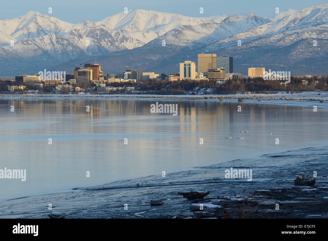 USA, United States, America, Far North, Alaska, Anchorage, city