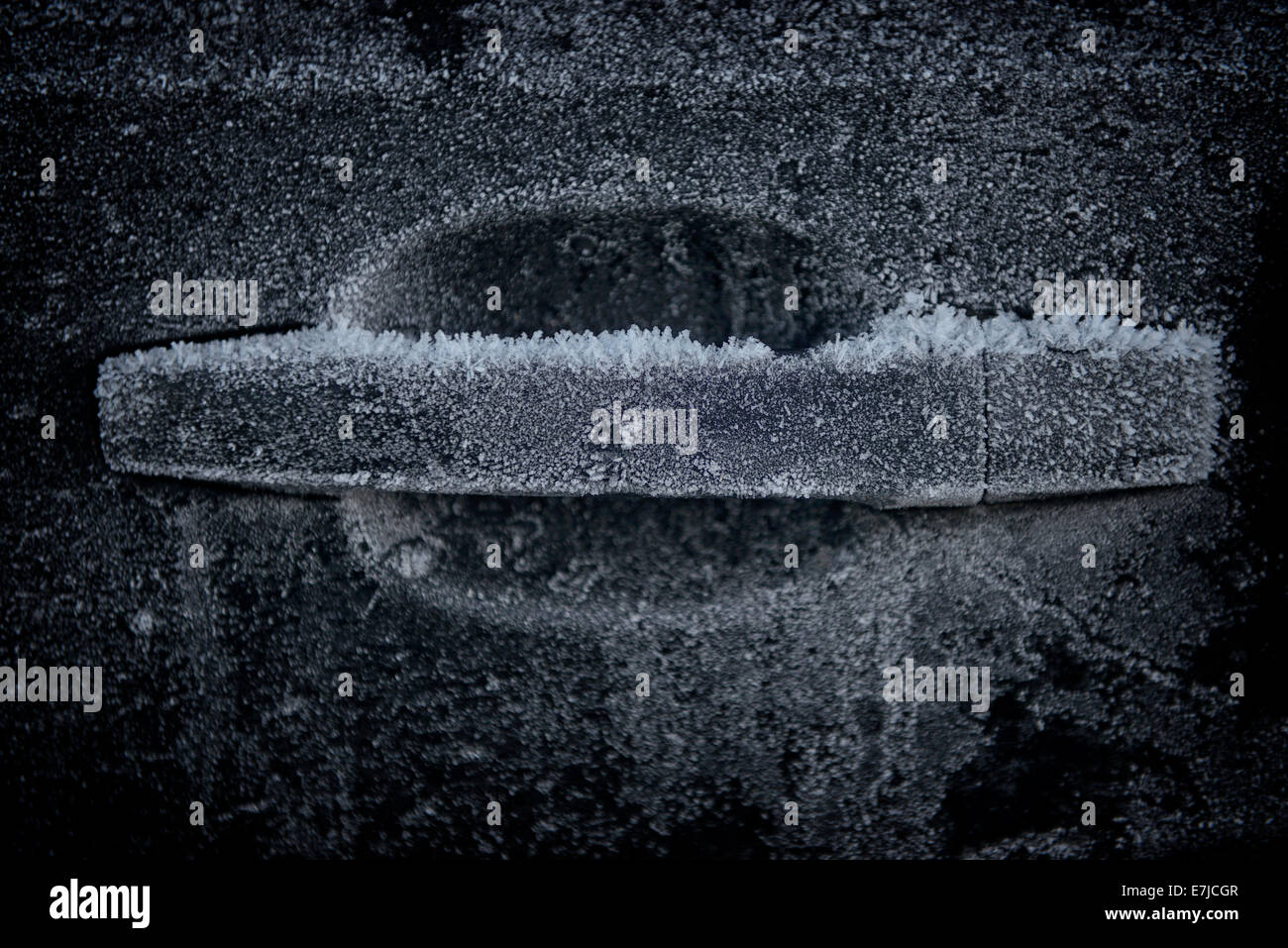 USA, United States, America, Alaska, Far North, car door, handle, ice