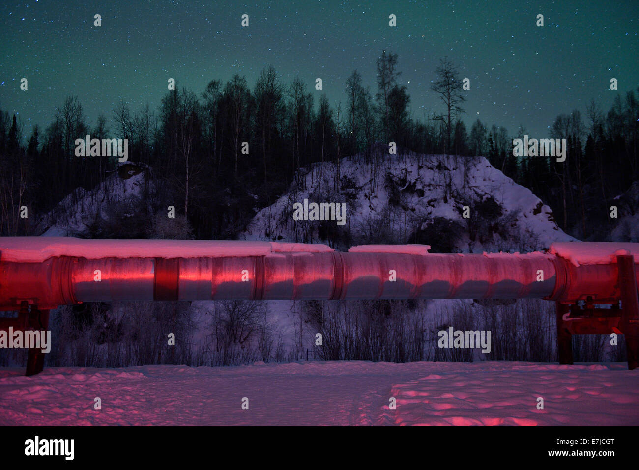USA, United States, America, Alaska, Fairbanks, pipeline, gas, winter
