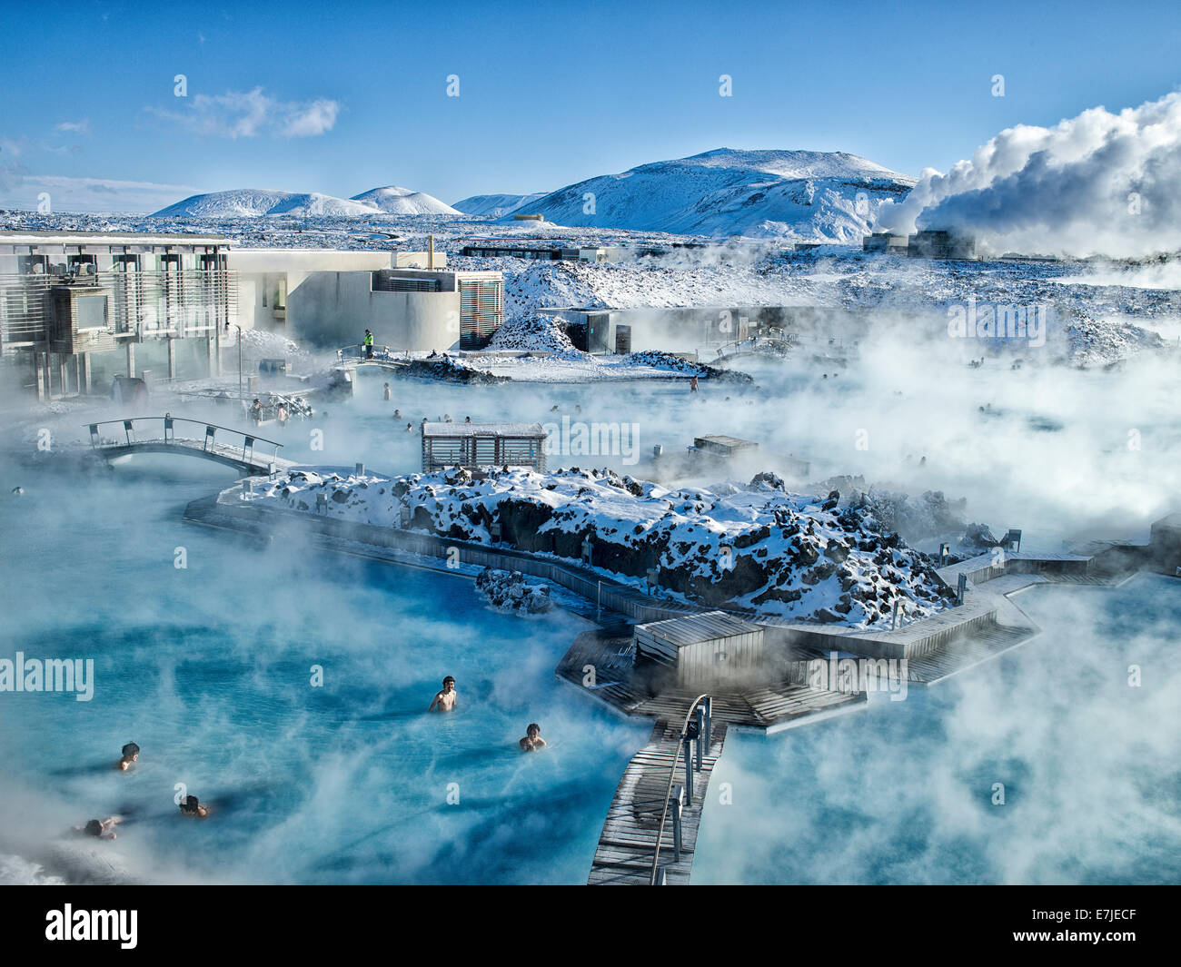 Blue lagoon, Blue, Polar sea, Grindavik, Gruindavik, island, Iceland, Europe, Lagun, Northern Europe, Reykjavik, thermal bath, T Stock Photo