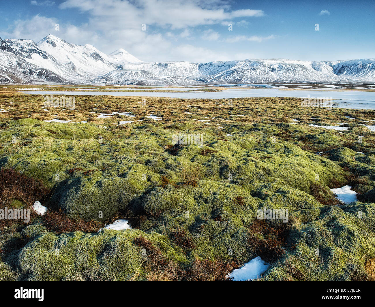 Golden triangle, island, Iceland, Europe, scenery, landscape, Laugarvatn, Northern Europe, Thingvallavatn, winter, scenery, land Stock Photo