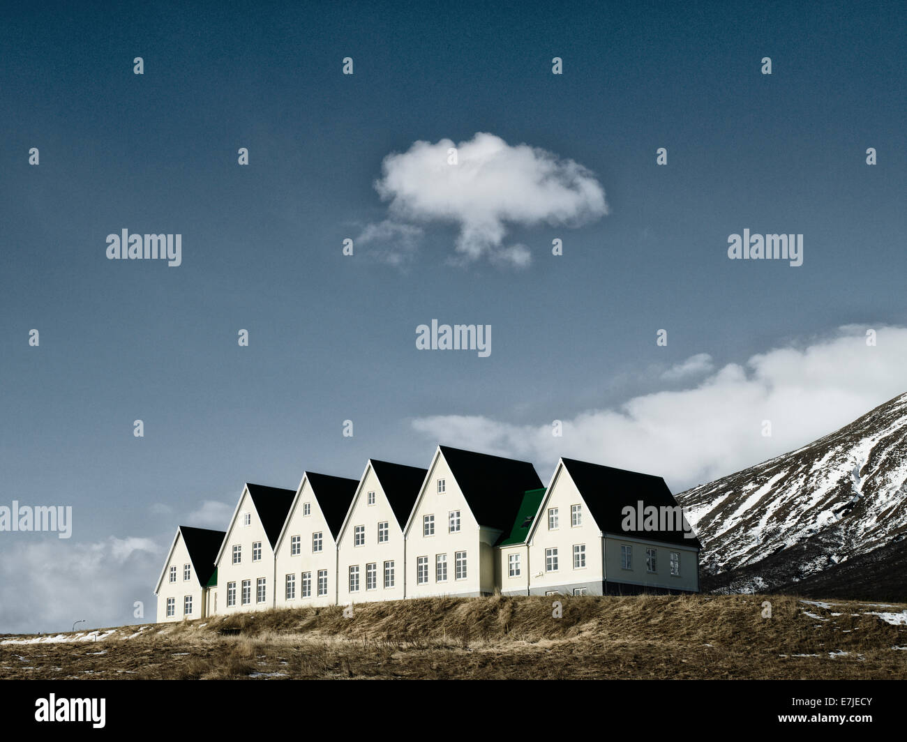 Golden triangle, house, home, island, Iceland, Europe, Laugardalur, Laugarvatn, Northern Europe, winter, houses, homes, Stock Photo