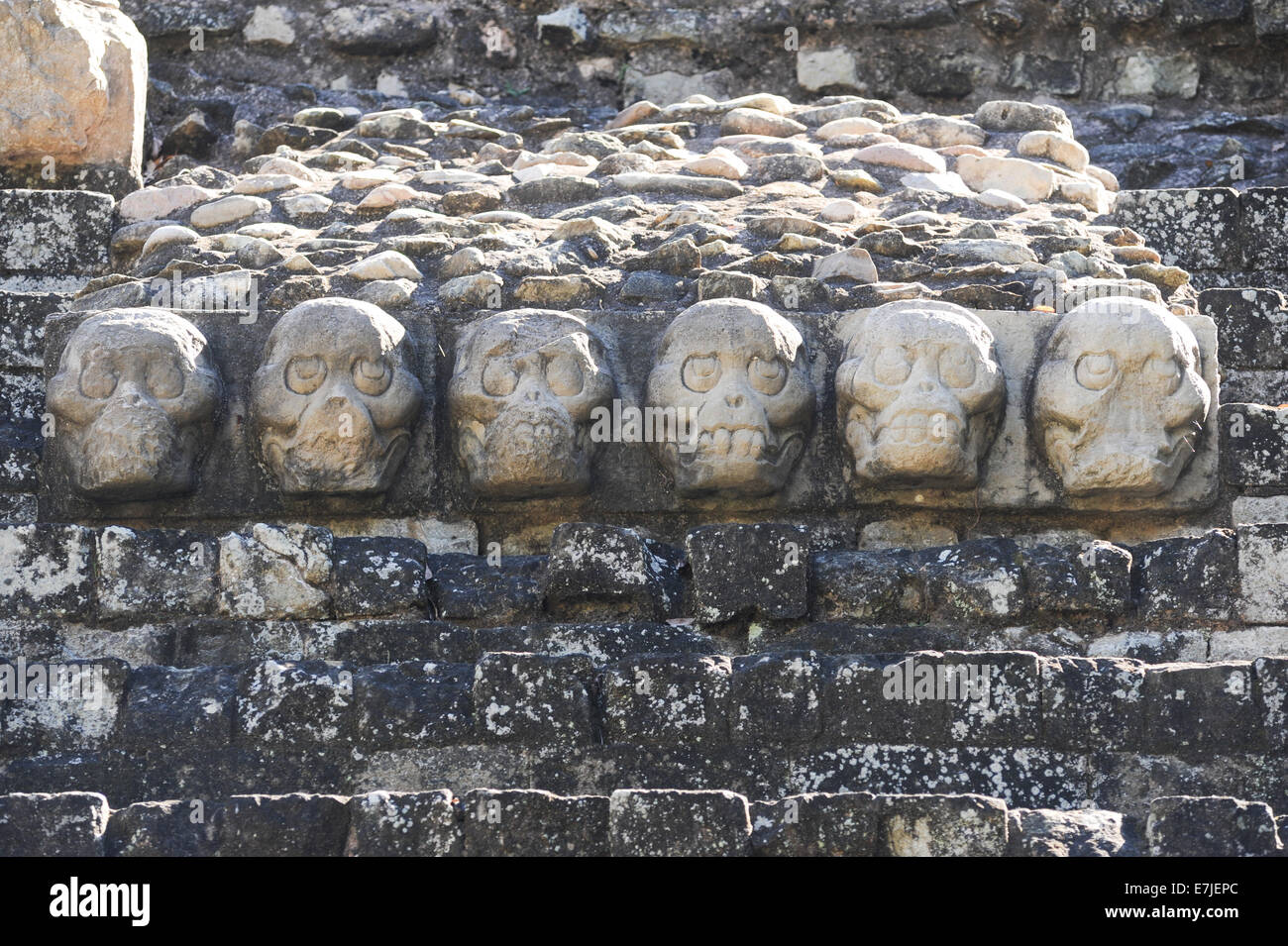 acropolis, Central America, Americas, ancient, archaeology, architecture, building, built, carved, copan, culture, exterior, god Stock Photo