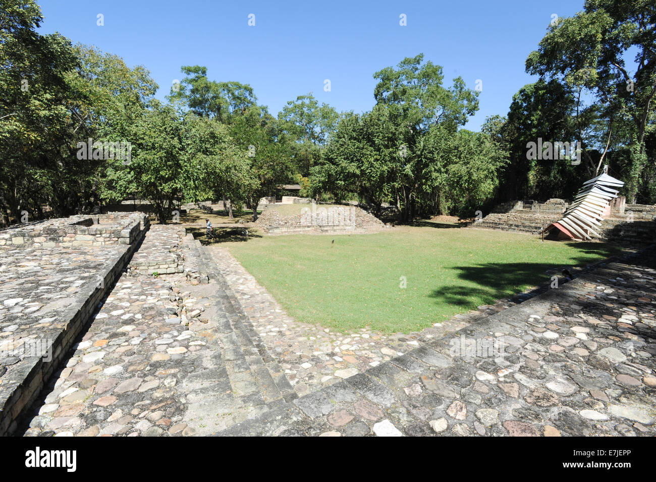 Central America, Americas, ancient, archaeology, architecture, building, built, carved, copan, culture, exterior, gods, governor Stock Photo