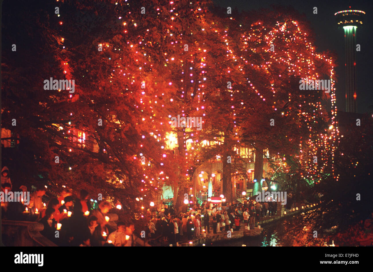 Las Luminarias, Riverwalk, San Antonio, Texas Stock Photo Alamy