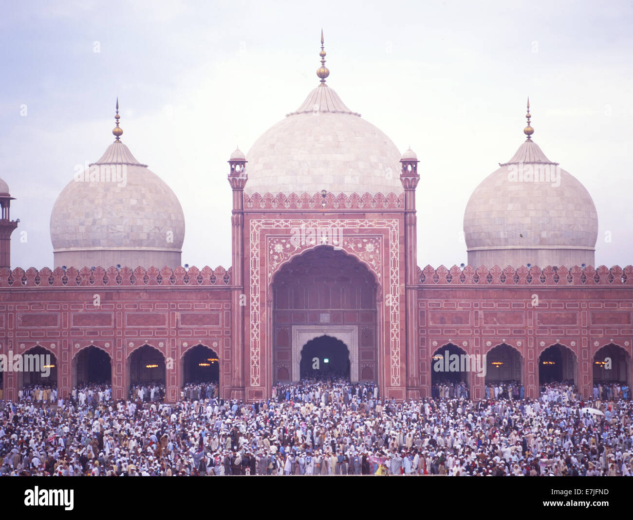 eid ul fitr, Badshahi Mosque, Lahore, Pakistan Stock Photo