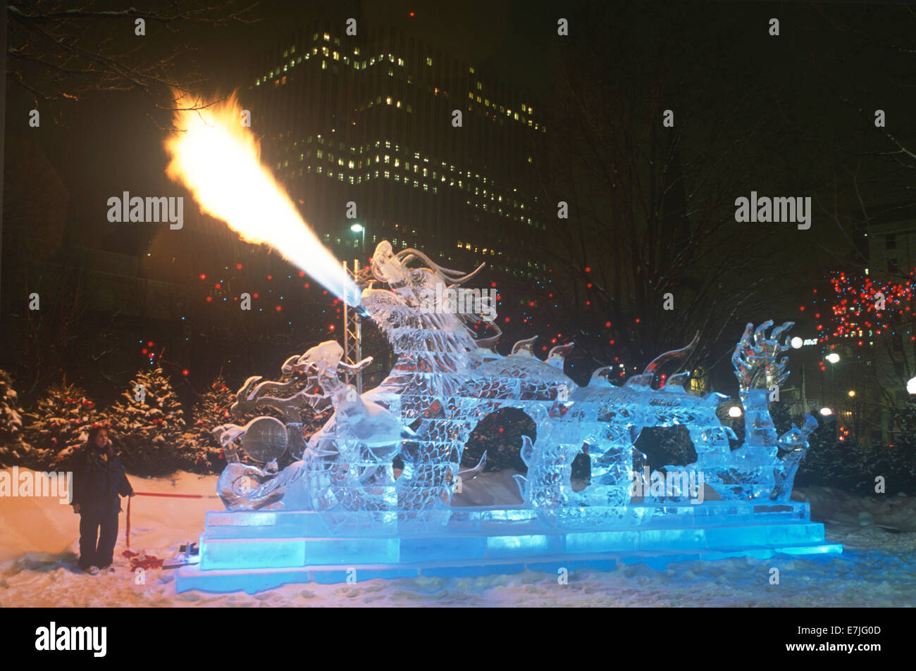 Ice Carving, Winterlude, Ottawa, Ontario, Canada Stock Photo Alamy