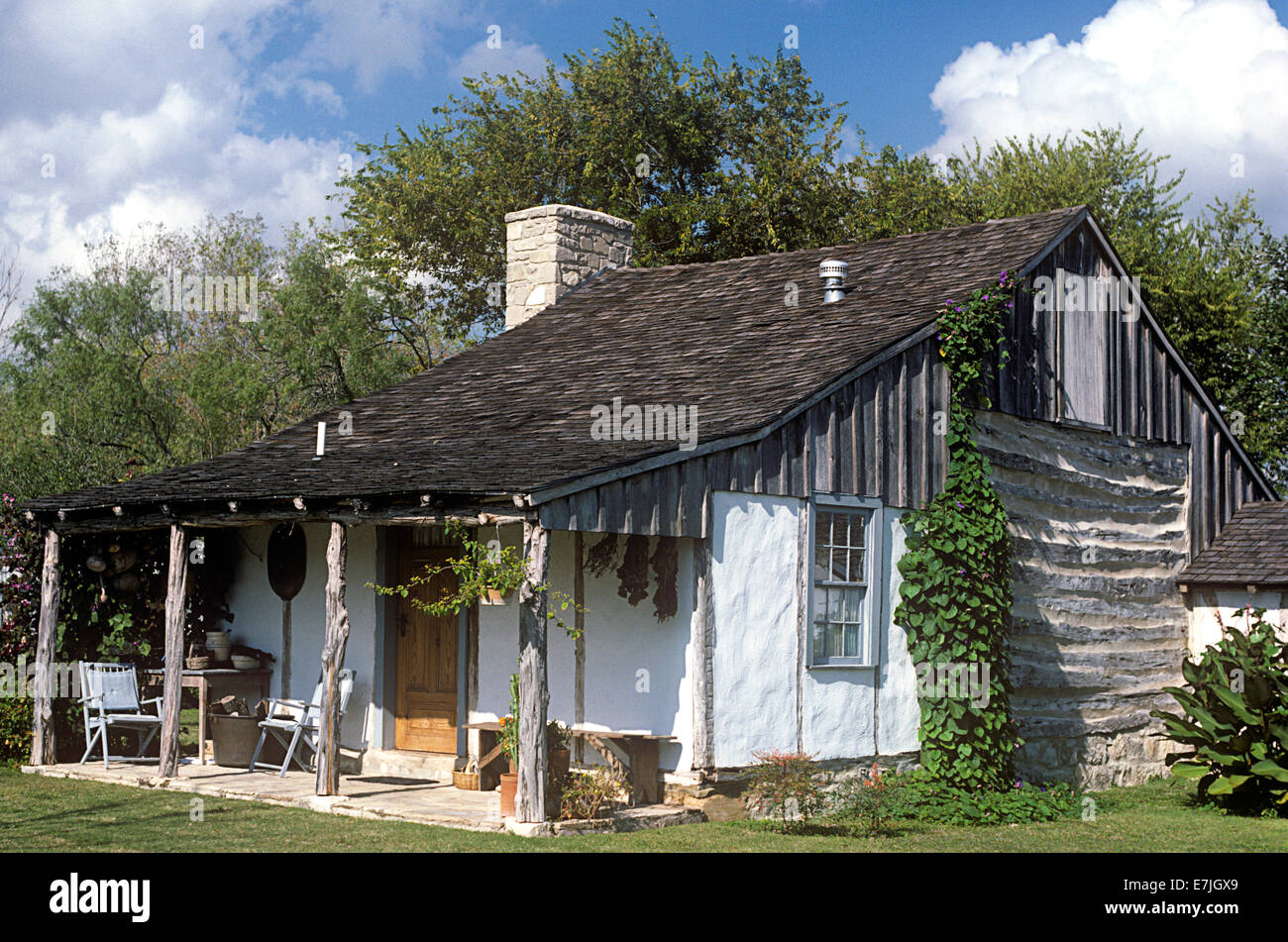 Country Home, Castroville, Hill Country, Texas Stock Photo