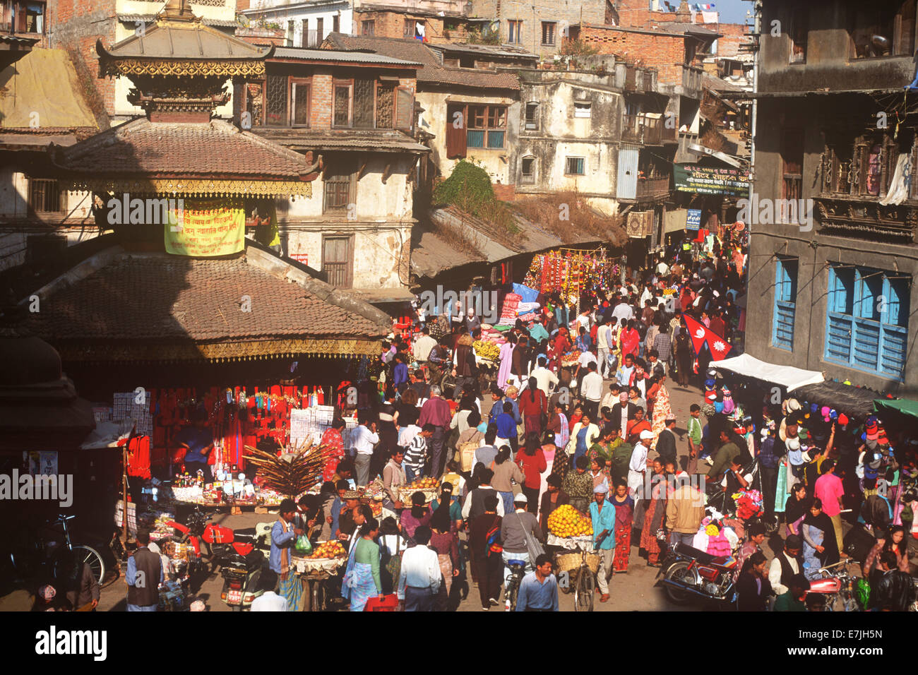 Market, Tihar, Katmandu, Nepal Stock Photo