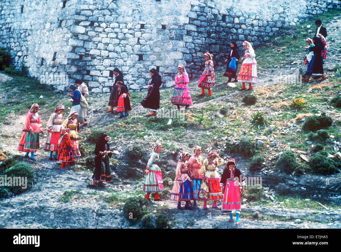 Easter Celebration, Olymbos, Karpathos, Greece Stock Photo