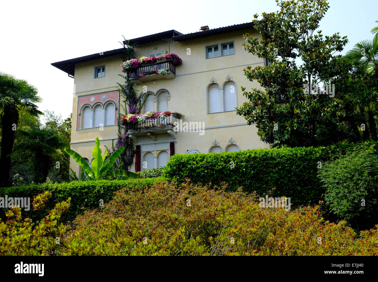 André Heller's Botanical Gardens at Gardone Rivera on Lake Garda, Italy Stock Photo