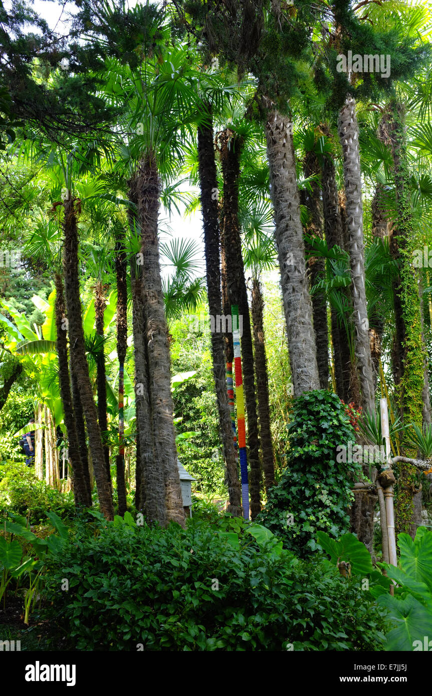 André Heller's Botanical Gardens at Gardone Rivera on Lake Garda, Italy Stock Photo