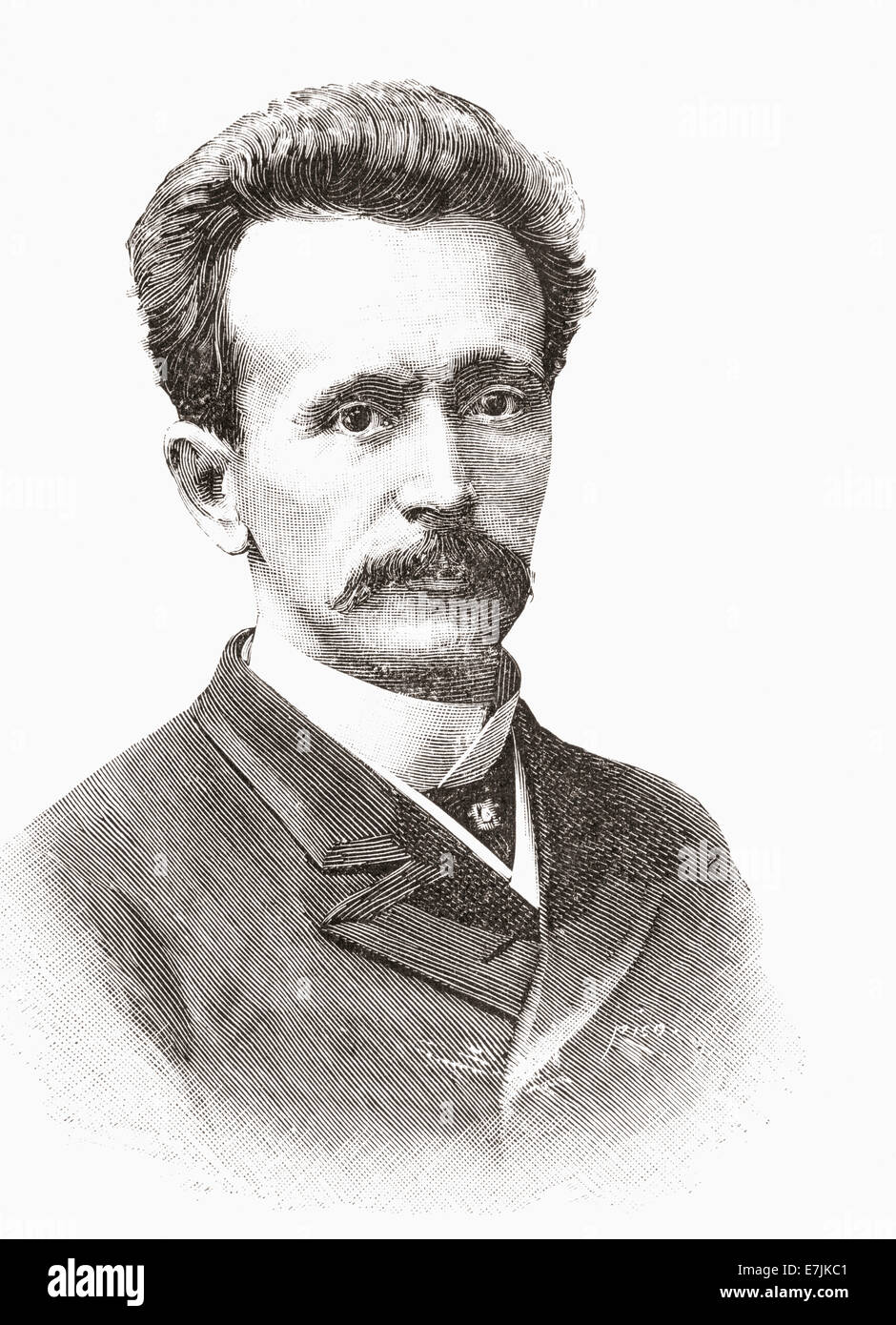 José Velarde Yusti, 1848 - 1892.  Spanish poet. Stock Photo