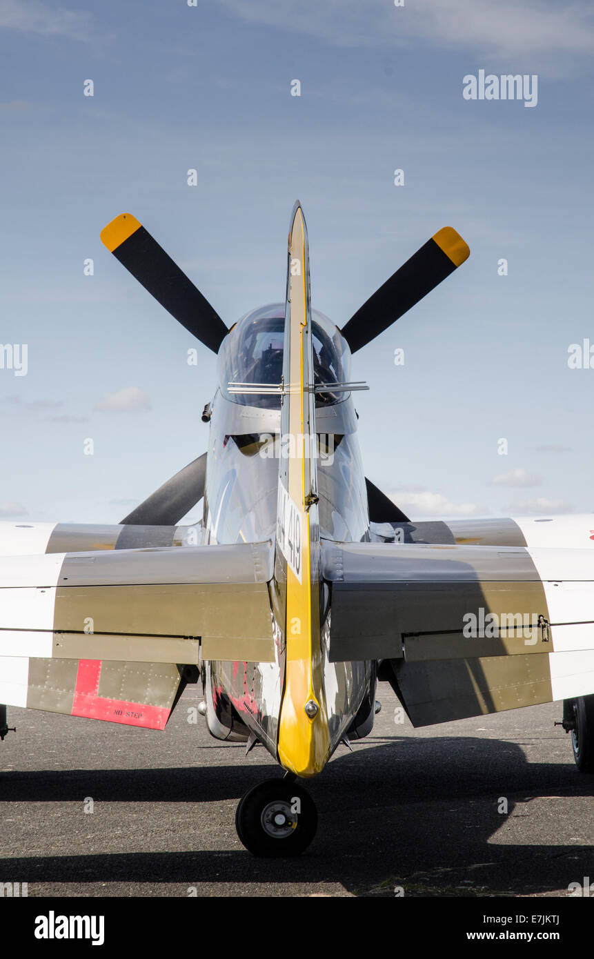 American Air Force Fighter P51D-25-NT Mustang G-MSTG 414419 LH-F  'Janie' Stock Photo