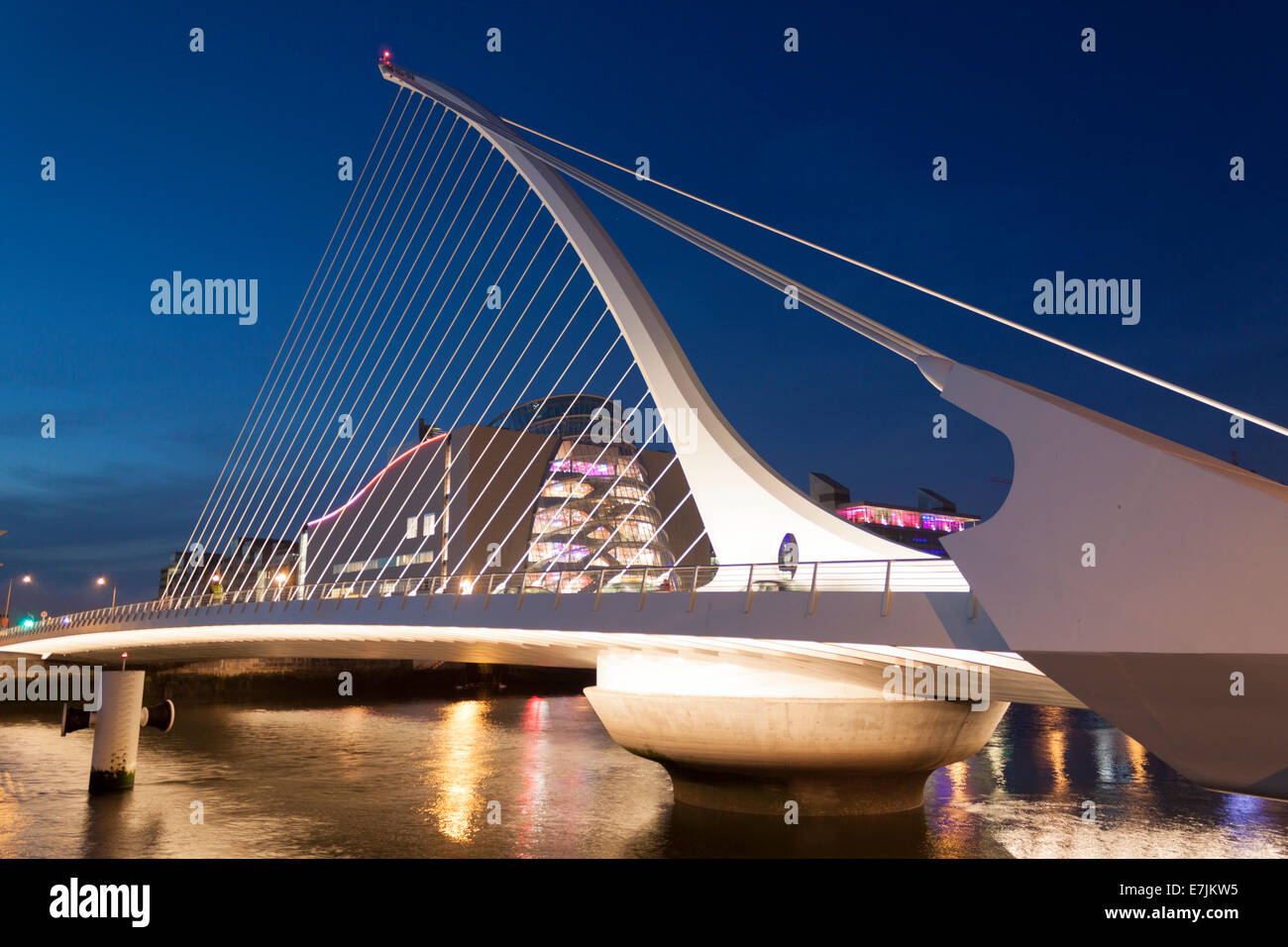 Samuel Beckett bridge Dublin Ireland over the River Liffey Stock Photo ...