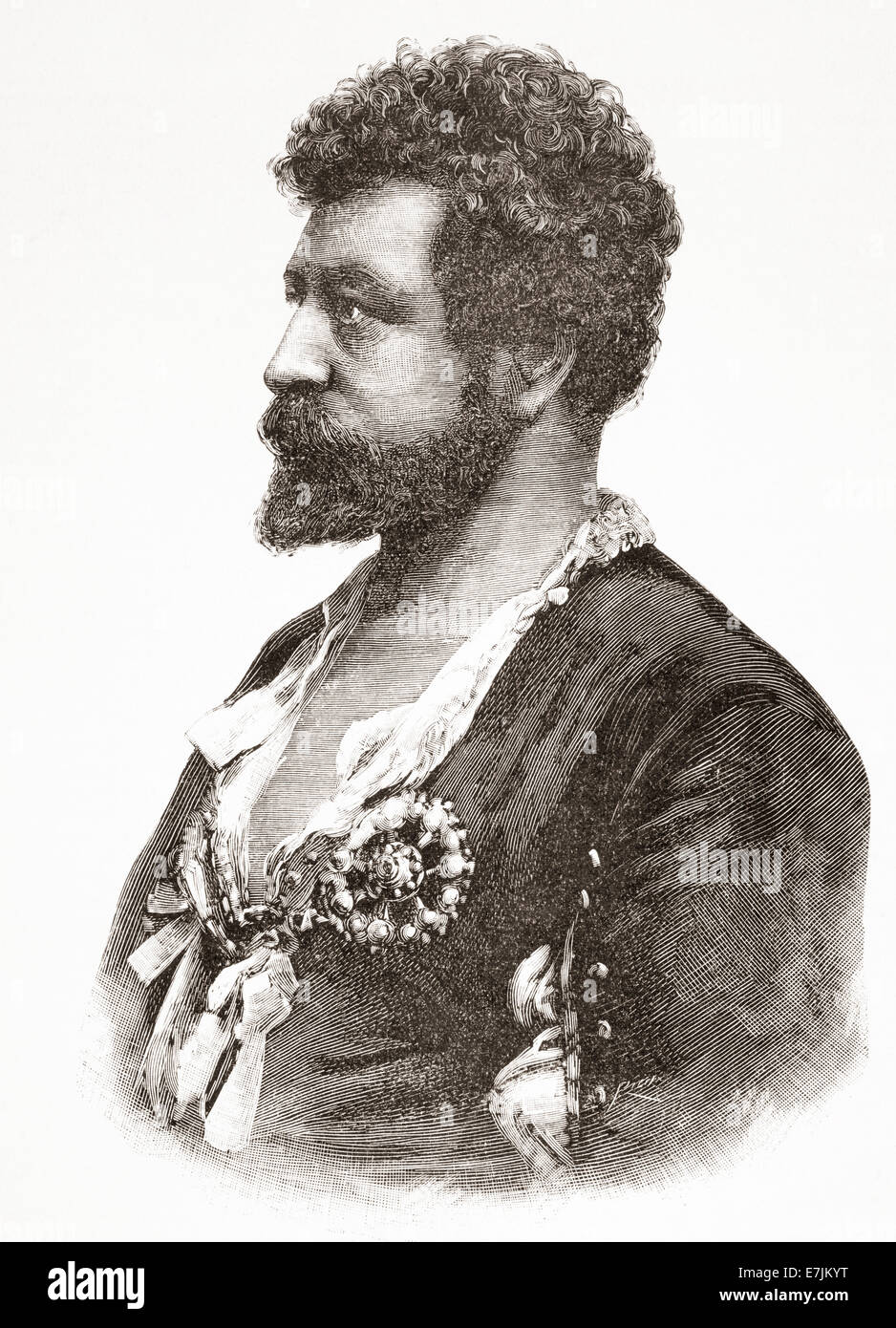 Francesco Tamagno, 1850 –1905.   Italian operatic tenor. Stock Photo