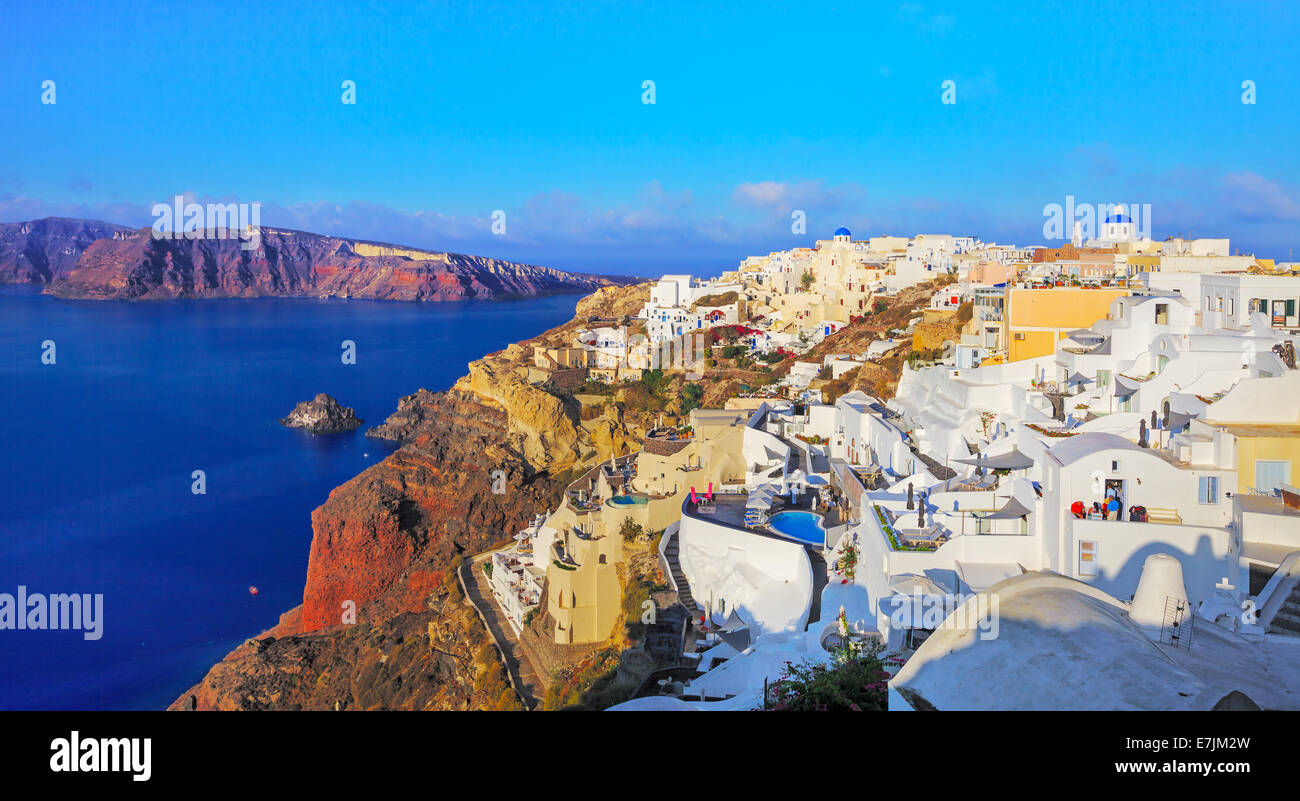 Ancient city of Oia, Santorini, Cyclades, Greece Stock Photo