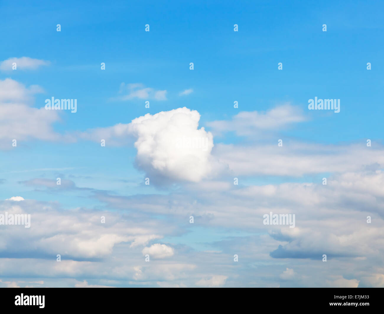 white cumulus clouds in blue sky - natural background Stock Photo - Alamy